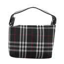 BURBERRY Nova Check Hand Bag Nylon Black Auth am7413-13