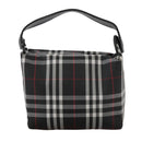 BURBERRY Nova Check Hand Bag Nylon Black Auth am7413-2