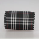 BURBERRY Nova Check Hand Bag Nylon Black Auth am7413-5