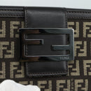 FENDI Zucchino Canvas Wallet Brown Auth am7414V-17