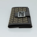 FENDI Zucchino Canvas Wallet Brown Auth am7414V-3