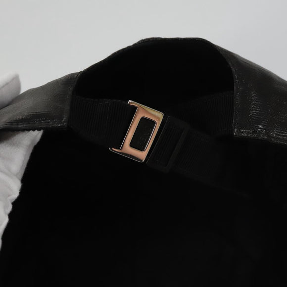 FENDI Zucca Canvas Cap Black Brown Auth am7434