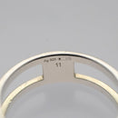 GUCCI Interlocking Ring metal Silver Auth am7444-12