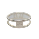 GUCCI Interlocking Ring metal Silver Auth am7444-3