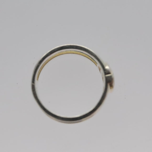 GUCCI Interlocking Ring metal Silver Auth am7444