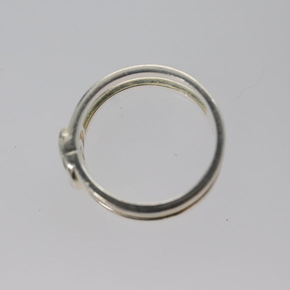 GUCCI Interlocking Ring metal Silver Auth am7444