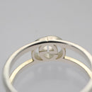 GUCCI Interlocking Ring metal Silver Auth am7444-9