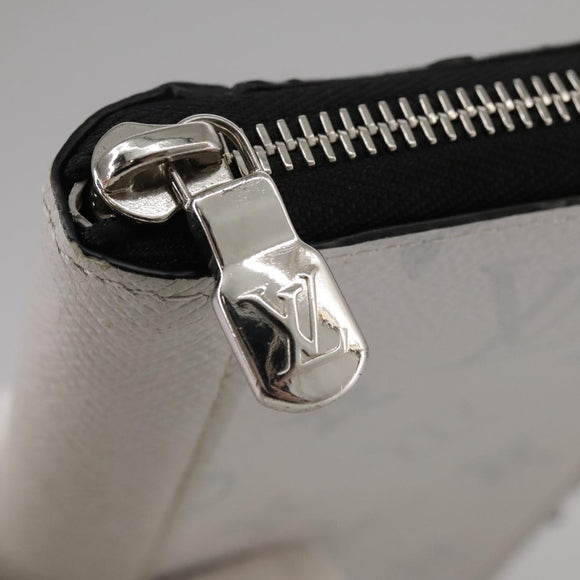 LOUIS VUITTON Taigalama Zippy Wallet Vertical Wallet White M30446 LV Auth am7452