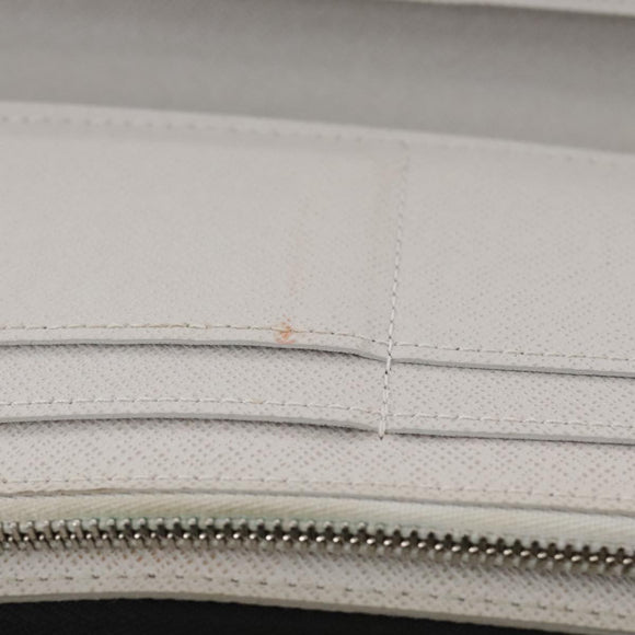 LOUIS VUITTON Taigalama Zippy Wallet Vertical Wallet White M30446 LV Auth am7452