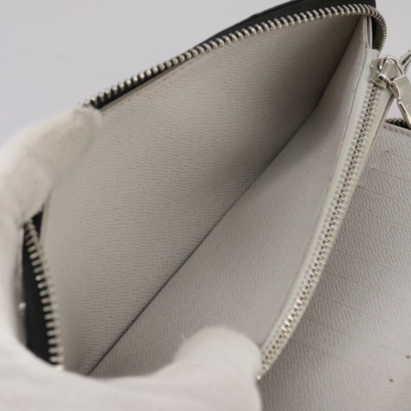 LOUIS VUITTON Taigalama Zippy Wallet Vertical Wallet White M30446 LV Auth am7452