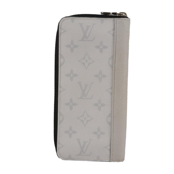 LOUIS VUITTON Taigalama Zippy Wallet Vertical Wallet White M30446 LV Auth am7452