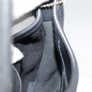 Coach Hand Bag Leather Black Gold Auth am7459-18