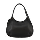 Coach Hand Bag Leather Black Gold Auth am7459-13