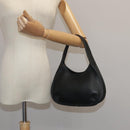 Coach Hand Bag Leather Black Gold Auth am7459-20