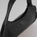 Coach Hand Bag Leather Black Gold Auth am7459-6