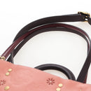 Coach Rogue 25 Hand Bag Leather 2way Pink Gold Auth am7461V-10