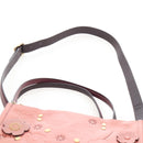 Coach Rogue 25 Hand Bag Leather 2way Pink Gold Auth am7461V-13