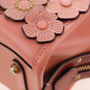 Coach Rogue 25 Hand Bag Leather 2way Pink Gold Auth am7461V-20