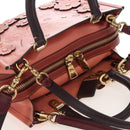Coach Rogue 25 Hand Bag Leather 2way Pink Gold Auth am7461V-6