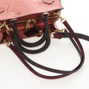 Coach Rogue 25 Hand Bag Leather 2way Pink Gold Auth am7461V-9
