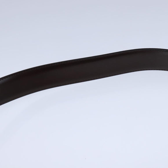 Salvatore Ferragamo Double Gancini Belt Leather 49.6"" Black Auth am7492