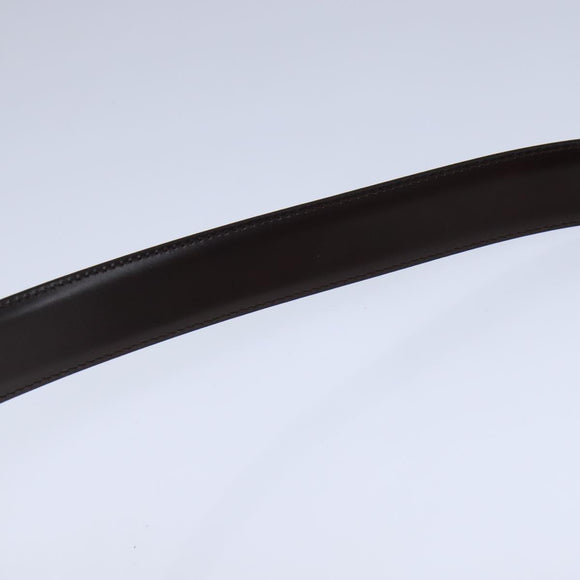 Salvatore Ferragamo Double Gancini Belt Leather 49.6"" Black Auth am7492