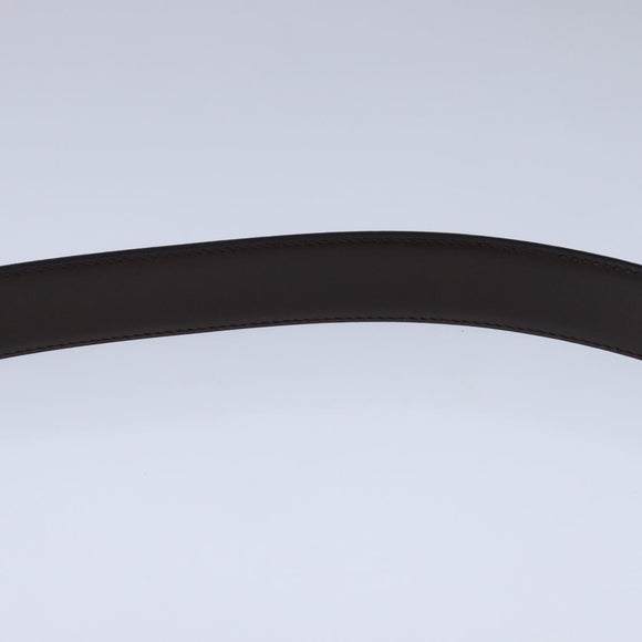 Salvatore Ferragamo Double Gancini Belt Leather 49.6"" Black Auth am7492