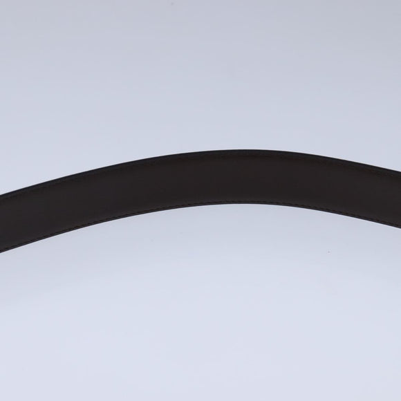 Salvatore Ferragamo Double Gancini Belt Leather 49.6"" Black Auth am7492