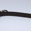 Salvatore Ferragamo Double Gancini Belt Leather 49.6"" Black Auth am7492-16