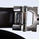 Salvatore Ferragamo Double Gancini Belt Leather 49.6"" Black Auth am7492-17
