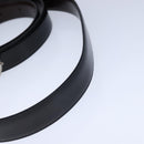 Salvatore Ferragamo Double Gancini Belt Leather 49.6"" Black Auth am7492-4