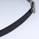 Salvatore Ferragamo Double Gancini Belt Leather 49.6"" Black Auth am7492-8