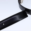 Salvatore Ferragamo Double Gancini Belt Leather 49.6"" Black Auth am7492-9