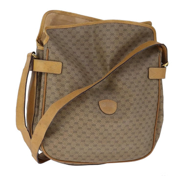 GUCCI Micro GG Supreme Shoulder Bag PVC Beige Gold Auth am7493