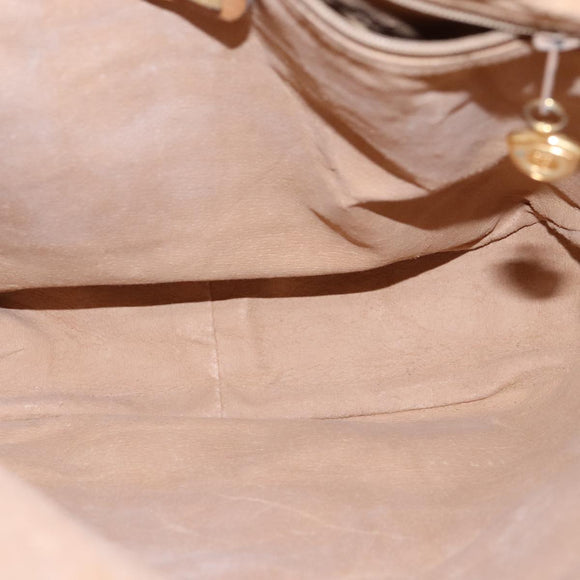 GUCCI Micro GG Supreme Shoulder Bag PVC Beige Gold Auth am7493