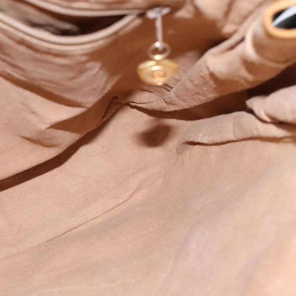 GUCCI Micro GG Supreme Shoulder Bag PVC Beige Gold Auth am7493