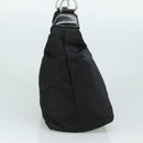 GUCCI Bamboo Hand Bag Nylon Black Silver 000 1434 0531 Auth am7494-3