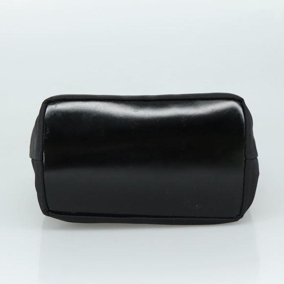 GUCCI Bamboo Hand Bag Nylon Black Silver 000 1434 0531 Auth am7494