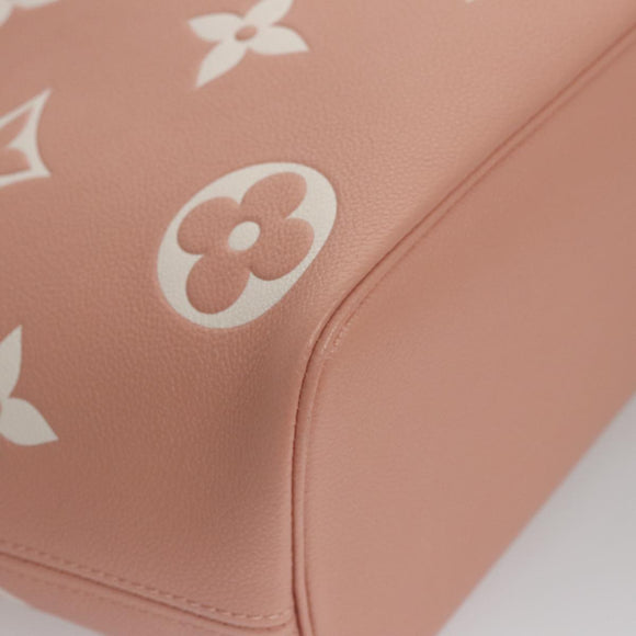 LOUIS VUITTON Monogram Empreinte Giant Neverfull MM Bag Pink M46329 Auth am7504AM