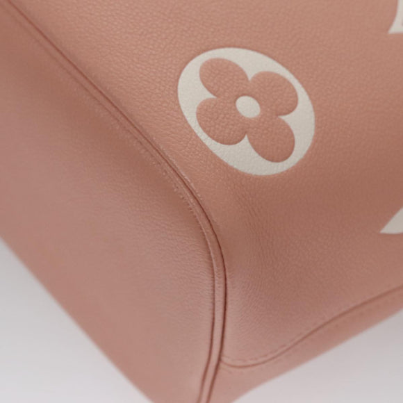 LOUIS VUITTON Monogram Empreinte Giant Neverfull MM Bag Pink M46329 Auth am7504AM