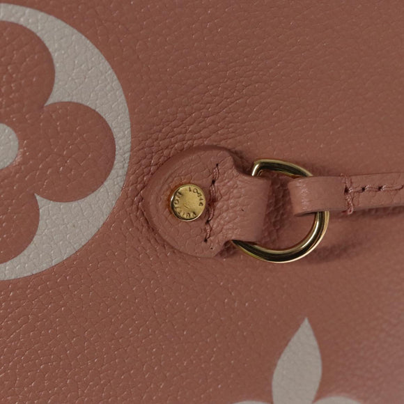 LOUIS VUITTON Monogram Empreinte Giant Neverfull MM Bag Pink M46329 Auth am7504AM