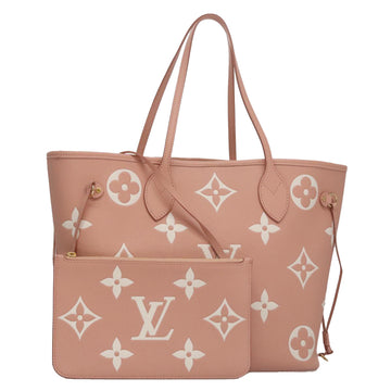 LOUIS VUITTON Monogram Empreinte Giant Neverfull MM Bag Pink M46329 Auth am7504SAM