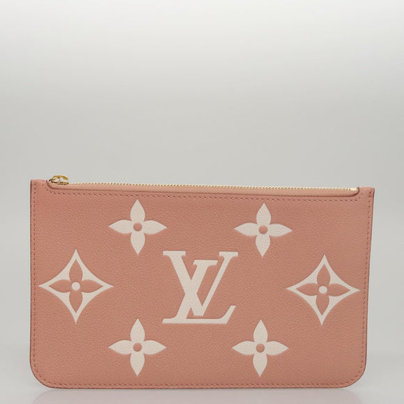 LOUIS VUITTON Monogram Empreinte Giant Neverfull MM Bag Pink M46329 Auth am7504SAM