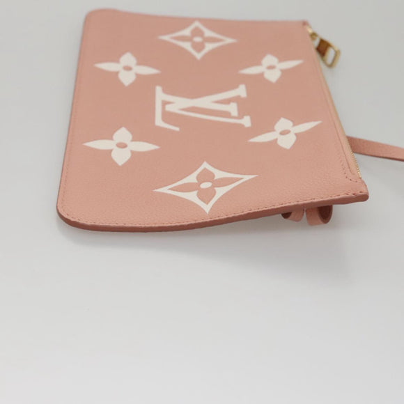 LOUIS VUITTON Monogram Empreinte Giant Neverfull MM Bag Pink M46329 Auth am7504AM