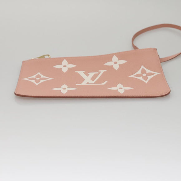 LOUIS VUITTON Monogram Empreinte Giant Neverfull MM Bag Pink M46329 Auth am7504AM