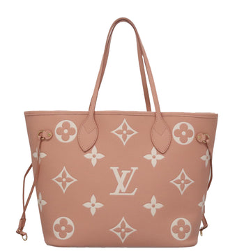 LOUIS VUITTON Monogram Empreinte Giant Neverfull MM Bag Pink M46329 Auth am7504AM - 0