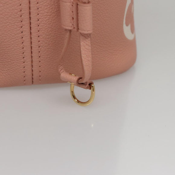 LOUIS VUITTON Monogram Empreinte Giant Neverfull MM Bag Pink M46329 Auth am7504AM