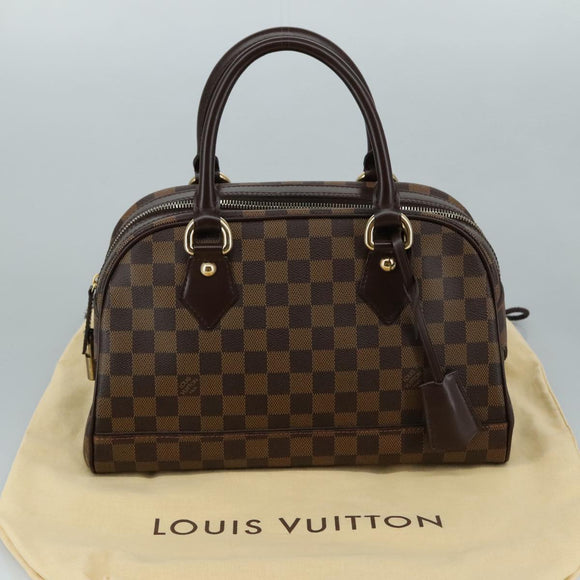 LOUIS VUITTON Damier Ebene Duomo Hand Bag N60008 LV Auth am7518AV