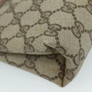 GUCCI GG Supreme Pouch PVC Leather Beige 64 01 020 Auth am7520-16