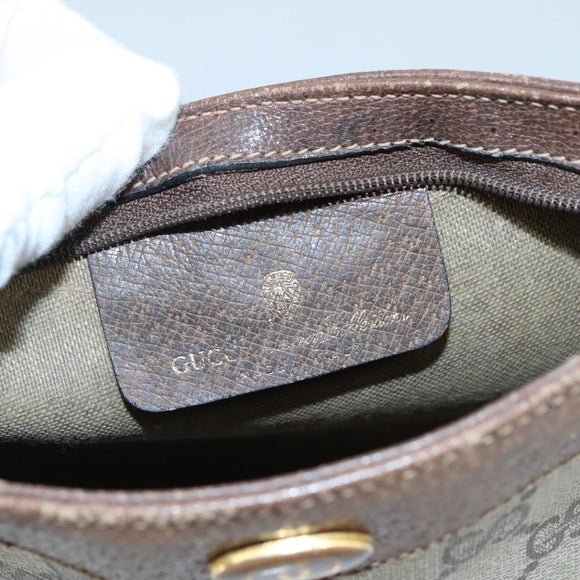 GUCCI GG Supreme Pouch PVC Leather Beige 64 01 020 Auth am7520